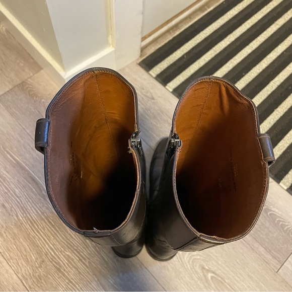 Frye Jaden Button Tall Riding Leather Boot Knee High Chocolate Brown Timeless - Picture 11 of 15